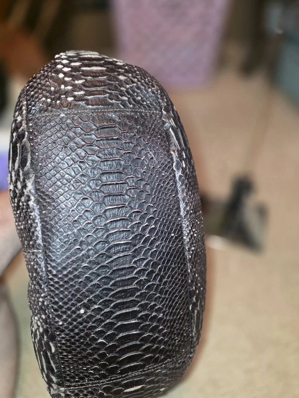 COACH BROWN PYTHON LARGE ERGO TOTE Y2K